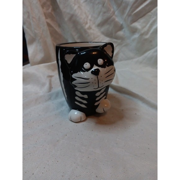 Chester The Cat Kitty Black Coffee Cup Mug Burton + Burton Cute Decorative - Picture 1 of 5